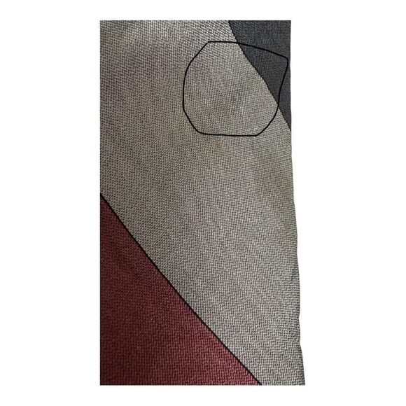 Striped Necktie Red Gray Black Business Career Formal Tie - Picture 2 of 5